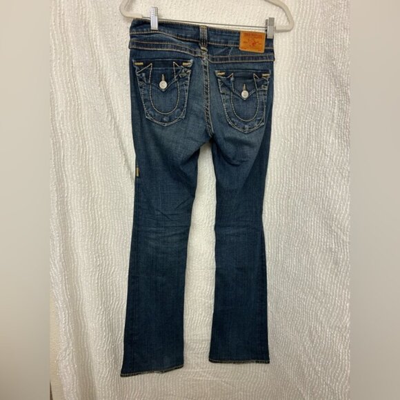 True Religion Flares Low Rise Size 26 Y2K Denim Jeans - Picture 1 of 11